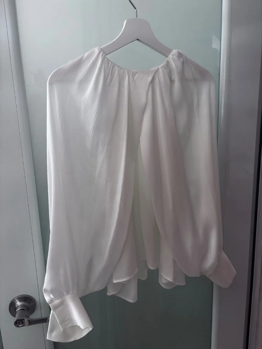 Zara Satin Puff Sleeve Blouse